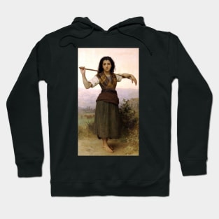 The Shepherdess - William Adolphe Bouguereau Hoodie